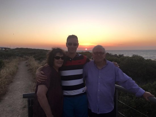 Sunset, Carole, Matt & Tony.  February 2015