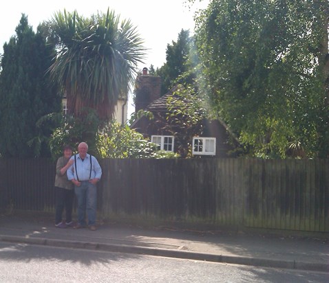Carole and Tony outside Yew Tree Cottage