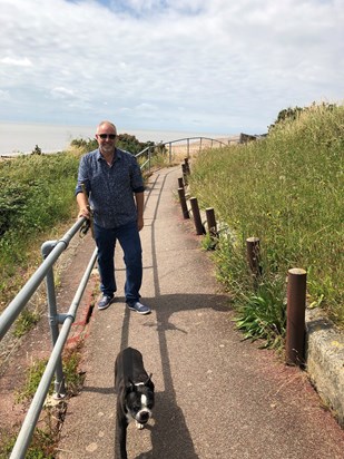 Frinton walk with Marvin