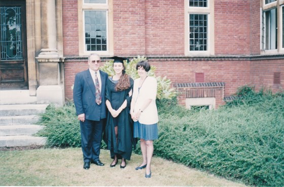 1992 Graduation day with proud parents