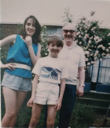 30/6/85 with Grandad Cassidy and Mark