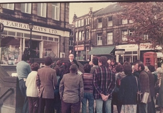 Anniversary of Spanish civil War veteran Ralph Fox, Halifax. 1979. Alistair back row, right.