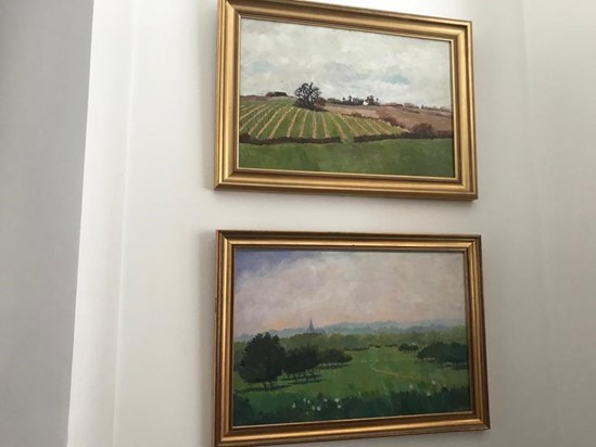 Oil paintings of fields