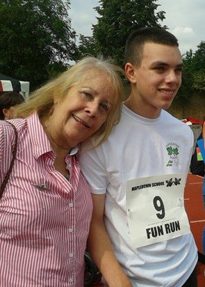 Mummy and Kubi at his old schools sports day. 