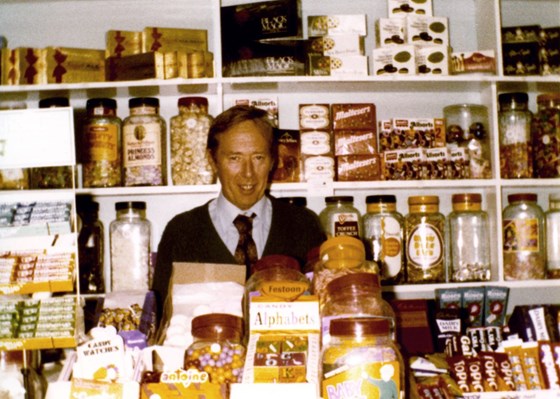 George in the sweet shop