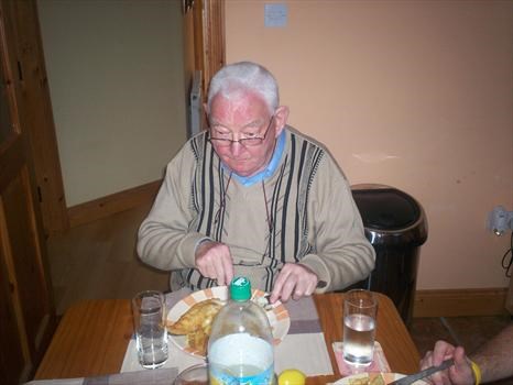 dad having his dinner his favorite time of day 