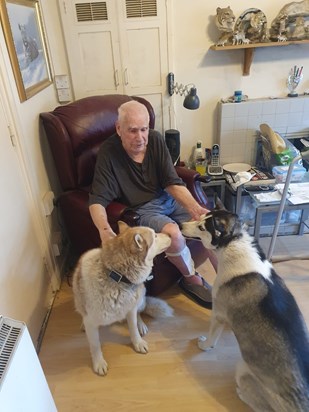 Dad and his girls Skye & Blu