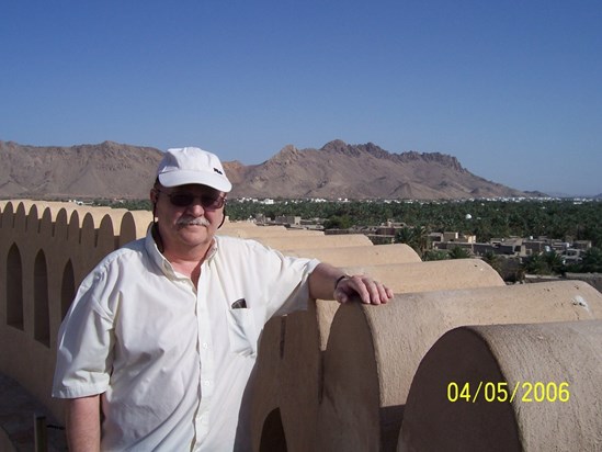 Barry on roof of Nizwa Fort Oman
