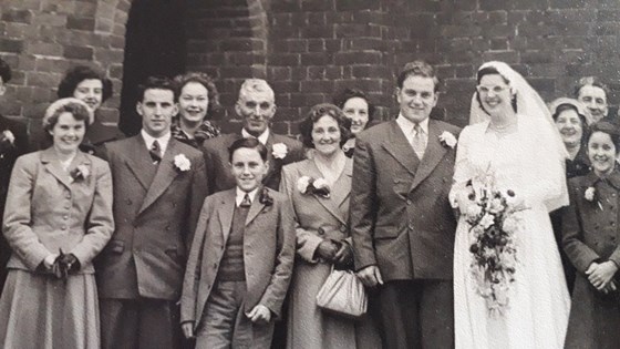 Peggy and John's wedding 21st March 1954