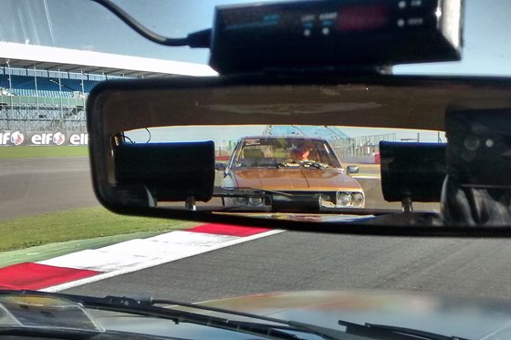 Being followed by Andrew around the Silverstone circuit.