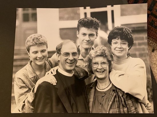 From left to right: Miriam, Mark, Diederick, Henriette, Hendrika - Birmingham, 1987