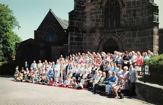 The congregation of Holy Trinity Sutton Coldfield - Trinity Sunday 2003 - when James Langstaff (former chaplain to Bishop Mark)was Rector and about himself to leave and become a bishop!