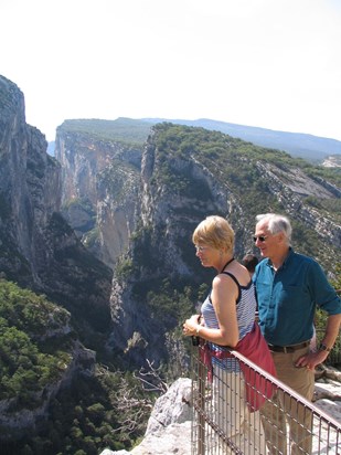 With Sabine at Gorges du Verdon, September 2007 - Dominic and Karen 