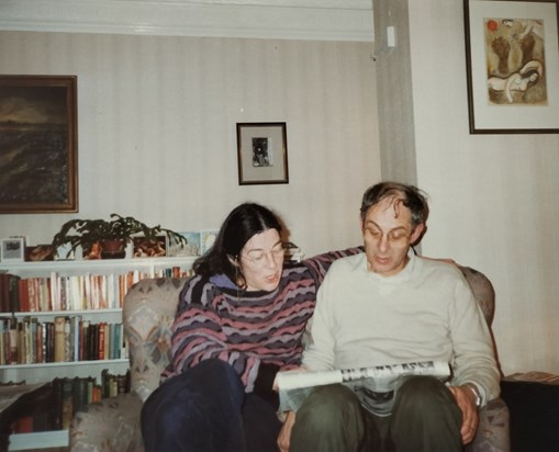 Mark with Clare, 1980s.