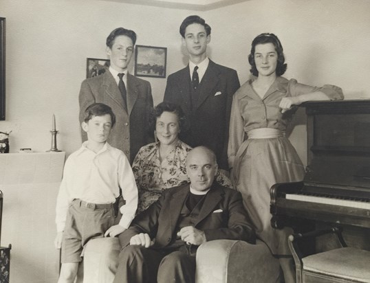 Family portrait, late 1950s.  With parents Phyllis and Eric and (L to R) siblings Paul, John and Clare