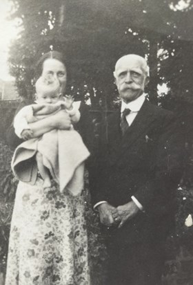 With his mother Phyllis, and Grandpa Santer