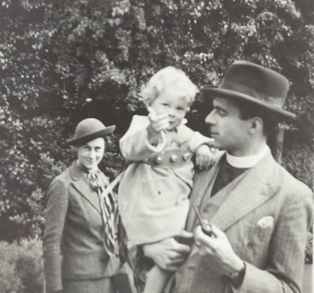 Phyllis and Eric with young Mark, approx 1938