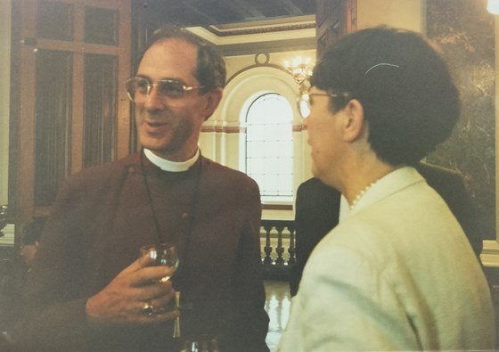 At his Consecration, January 1981. With Rosemary Cairns