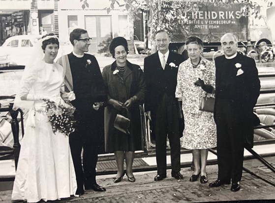 Marriage to Henriette, Amsterdam, October 1964 - with their parents