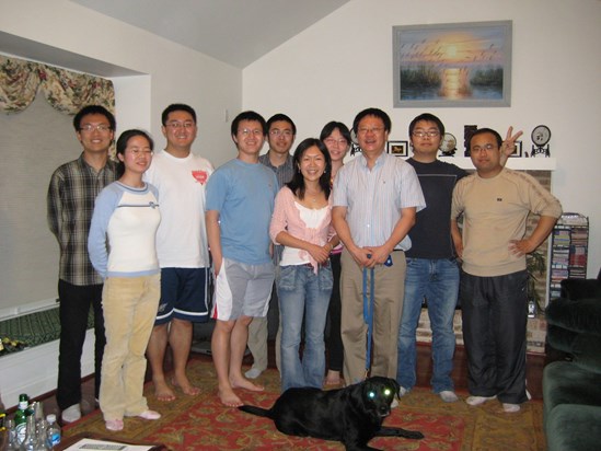Dr. Li and students at his home