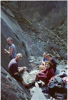 Rock climbing with Jay back in 1997