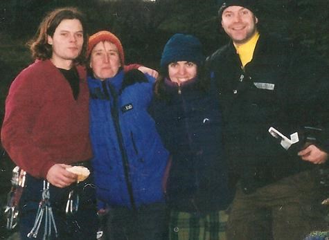 Climbing at Wallowbarrow, 1997