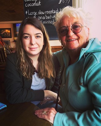 My Nan taking me on one of many lunches in Poole 💓