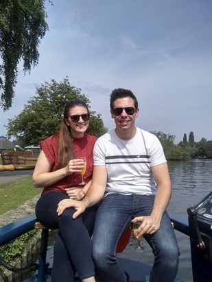 One of our trips down the Thames. Happy times. X