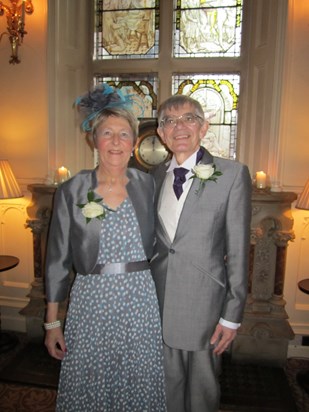 Brian and Gail at daughter Hannah's wedding (January 2013)