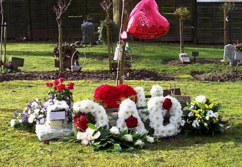 Some of Dads Flowers laid where he will finally Rest, With His Mum & Dad x x x