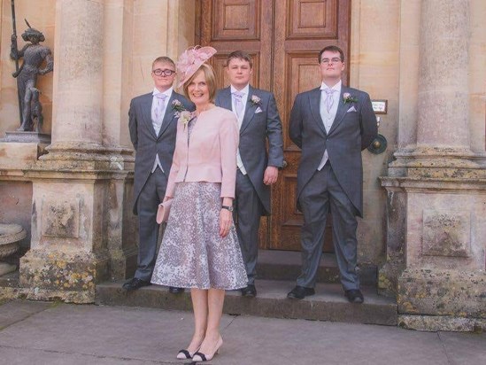 Angela looking beautiful, with her boys