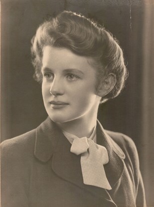 Single still image during service. Pat in her late teens.