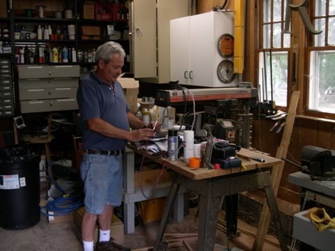 Rob in his shop in Norwalk, CT