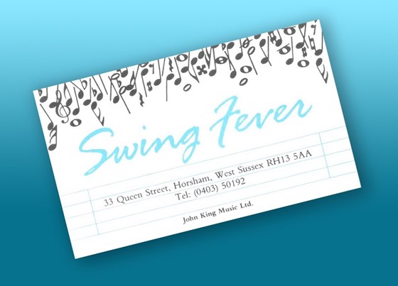 Swing Fever business card.