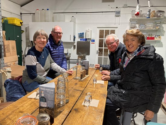 Gin tasting at East Coast Distillery, Landermere, November 2023