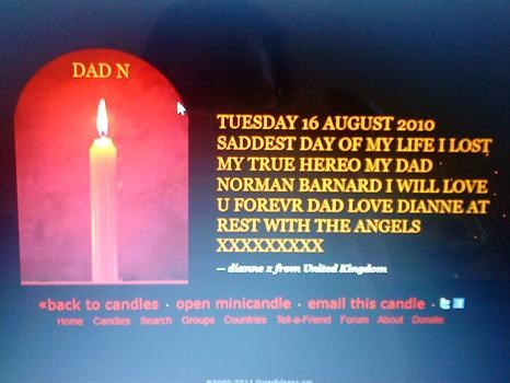 A candle burning bright for my hero x