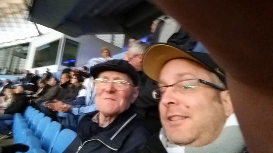 Me and Dad at the Etihad a few years ago