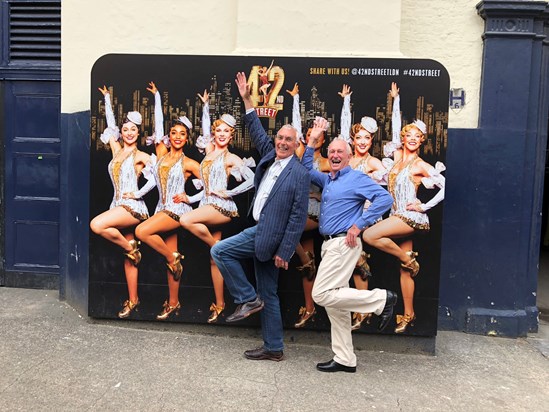 Dancing with the girls at 42nd Street