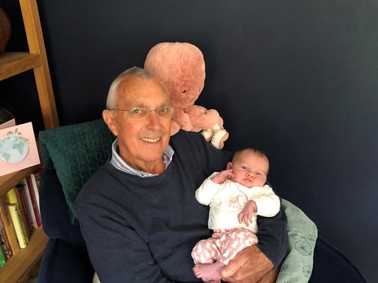 Freya meets Great Granddad for the first time