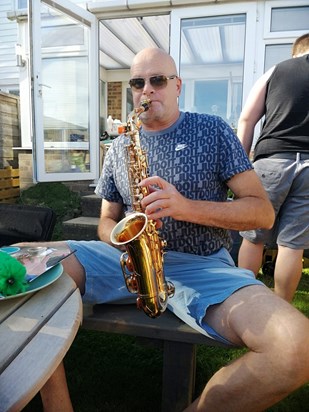 Mike and his Saxaphone