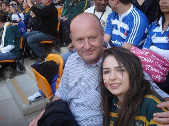 Brett and Cassandra at the rugby