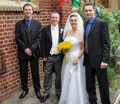 Helen Wedding with Paul, Mark and James