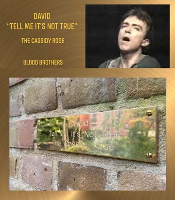 David Cassidy Memorial Plaque at the Phoenix Garden London 