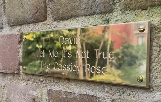 David Cassidy Memorial Plaque at the Phoenix Garden 