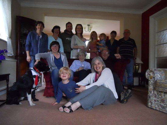 Mum with Gerald, Kate and Ruth's families