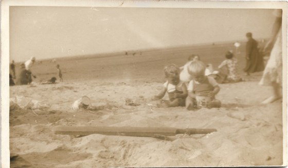 1936 Summer Father with Cousin Monica Cleethorpes