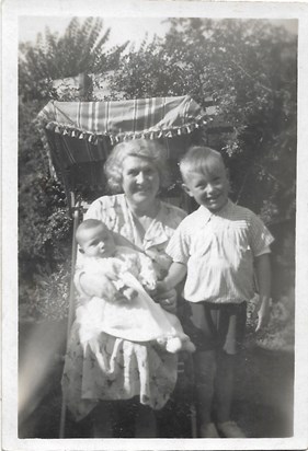 1938 Summer Father (aged 5) with Nanny and baby Pamela 21 Dixon Avenue