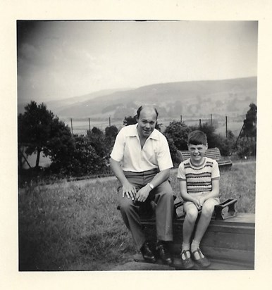 1952 Summer Father and Malcolm Glusburn Park