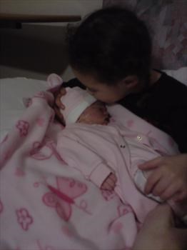 NICOLE HAVING CUDDLE WITH FAITH