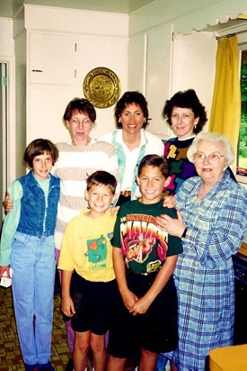1980s Katherine Aniko, Eugenie, Jutka, Stephen, David, Nano